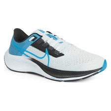 NIKE Air Zoom Pegasus 38 Running Shoe, Main, color, PLATINUM/ BLUE/ BLACK