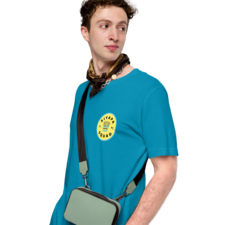 Turquoise Blue Siyapa Squad Half Sleeves T-Shirt For Men