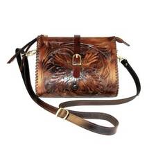 Cords Craft | Genuine Leather Bag | Butterfly Leather Bag | Hand Tooled Sling Bag | Leather Crossbody Bag | Women Leather Bag for Gift