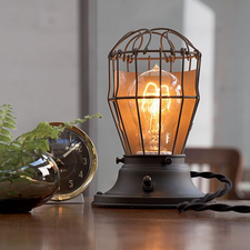 Clover Industrial Desk Lamp, Oil Rubbed Bronze with UL Black Braided Cord