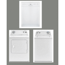 WHIRLPOOL HOME APPLIANCES SET WASHER DRYER AND DISHWAHER 220-240 VOLTS 50HZ PACKAGE 1