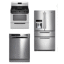 WHIRLPOOL KITCHEN APPLIANCES STAINLESS STEEL SET OF REFRIGERATOR DISHWASHER WITH GAS RANGE 220-240 VOLTS 50HZ PACKAGE 5