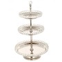 Natural Crystal-Metal Three Tier Handmade Serving Tray