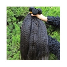 7A Malaysian Kinky Straight Hair Weaves 100% Virgin Human Hair Extension 3pcs Hair Bundles Coarse Yaki Virgin Hair