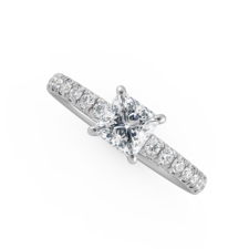 Princess Halo Engagement Rings
