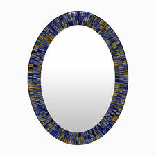 oval shaped mosaic wall mirror by Home Gift Warehouse