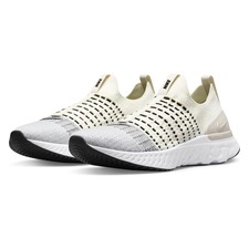 NIKE React Phantom Run Flyknit 2 Running Shoe, Main, color, SAIL/ BLACK/ WHITE