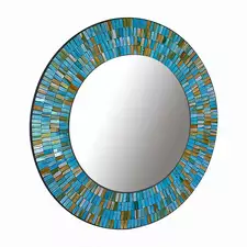 turquoise mosaic wall mirror by Home Gift Warehouse