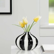 Patin Black/White 5.5'' Ceramic Table Vase