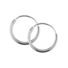 Sterling Silver 11mm Sleeper Hoop Earrings
