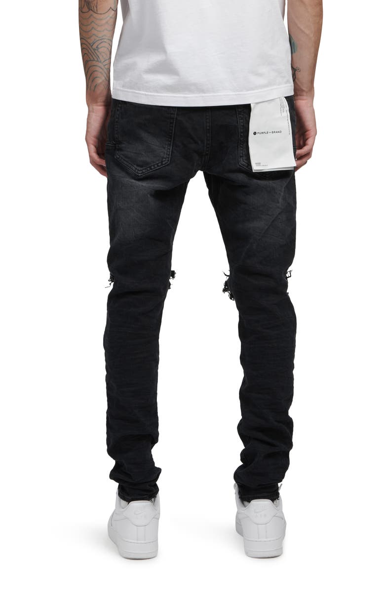 PURPLE Blowout Slim Jeans, Main, color, BLACK WASH