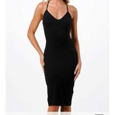 Backless-twist-tie-mini-dress