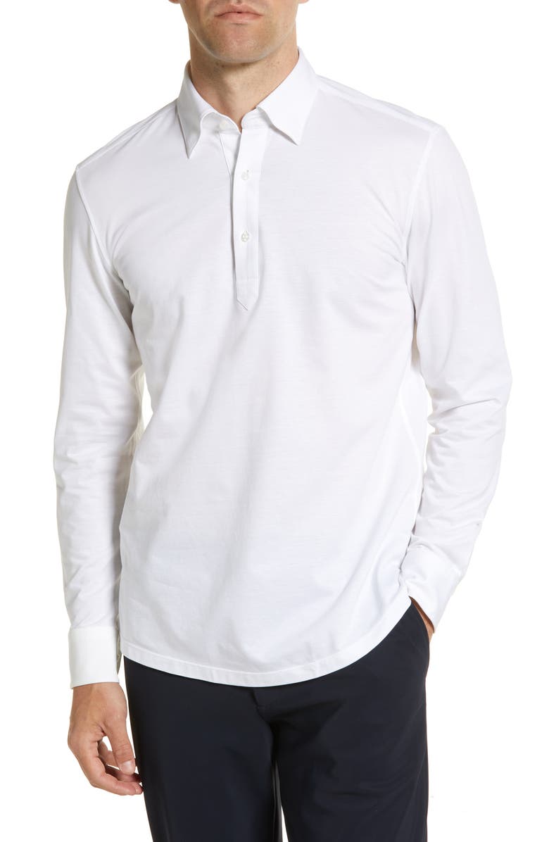 Hank Casual Fit Solid Dress Shirt, Main, color, WHITE