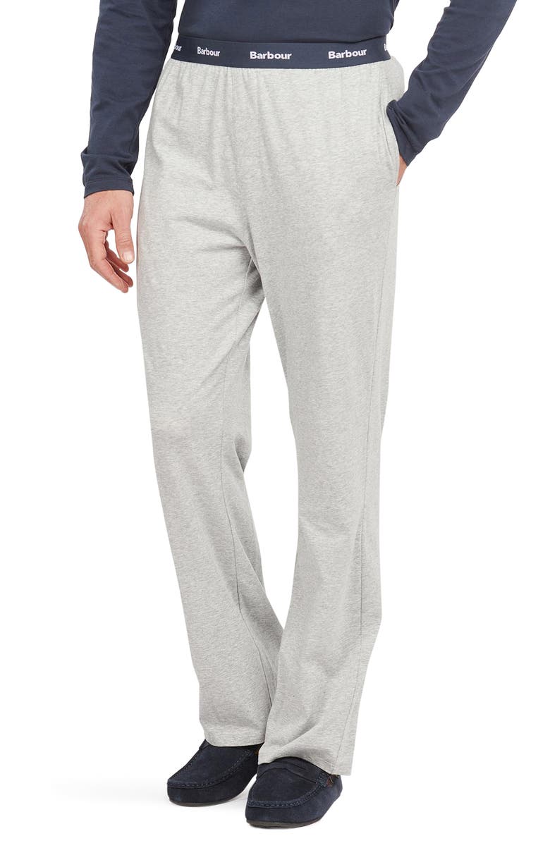BARBOUR Abbott Knit Pajama Pants, Main, color, LIGHT GREY MARL