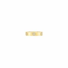 Roberto Coin 18K Narrow Verona Band W. Diamond Accent