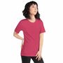 RASPBERRY PINK MELANGE HALF SLEEVE T-SHIRT WOMENS