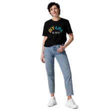 SIYAPA HO GAYA HALF SLEEVES T-SHIRT - BLACK FOR WOMEN
