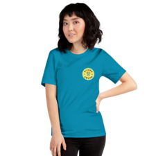 TURQUOISE BLUE SIYAPA SQUAD HALF SLEEVES T-SHIRT FOR WOMEN