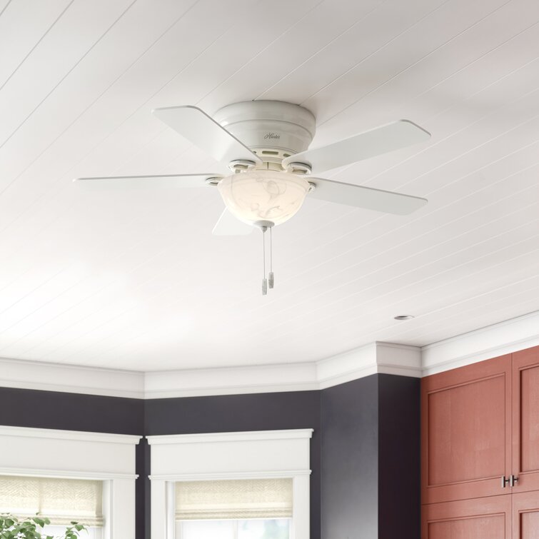 42'' Conroy 5 - Blade Flush Mount Ceiling Fan with Pull Chain and Light Kit Included
