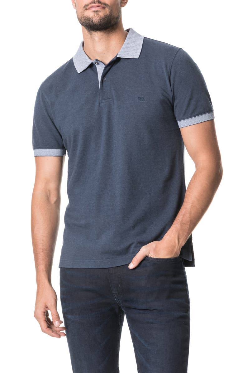 New Haven Sports Fit Piqué Polo, Main, color, NAVY