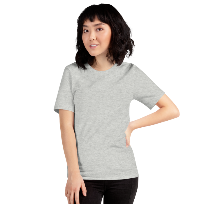 WOMEN'S GREY MELANGE T-SHIR...