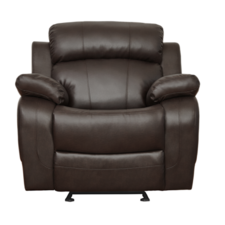 Homelegance Furniture Marille Double Glider Reclining Chair in Brown