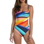Sunscape Stripe One-Piece Swimsuit, Main, color, YELLOW MULTI