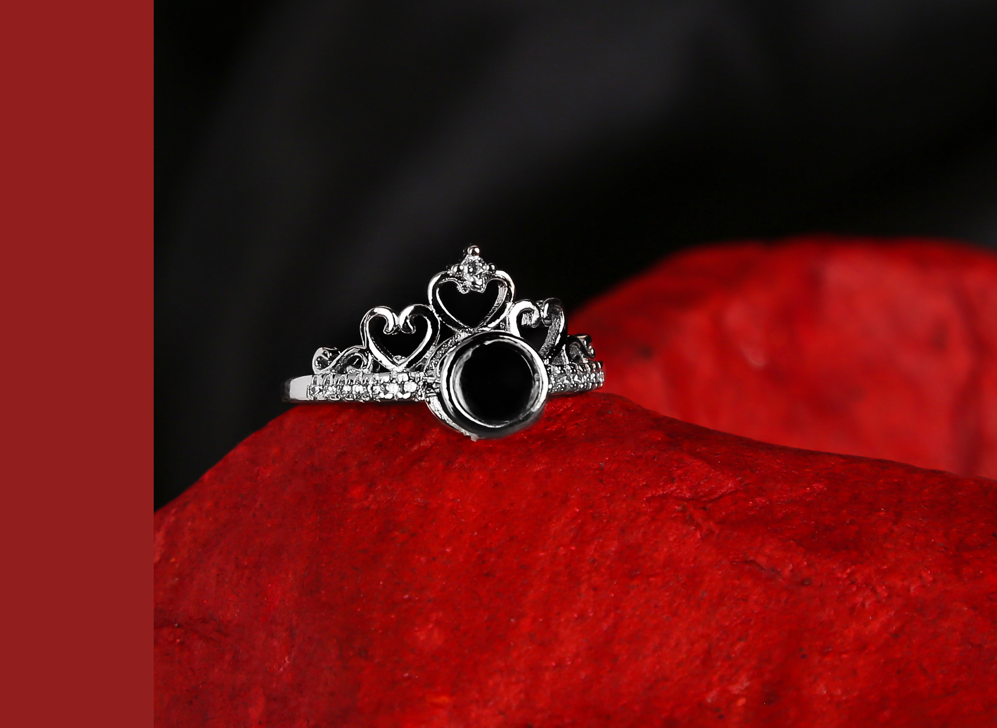 Silver Ring With White Zirc...