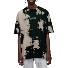 ALLSAINTS Tie Dye Oversize Cotton T-Shirt, Main, color, JET BLACK/ FOGGED ECRU
