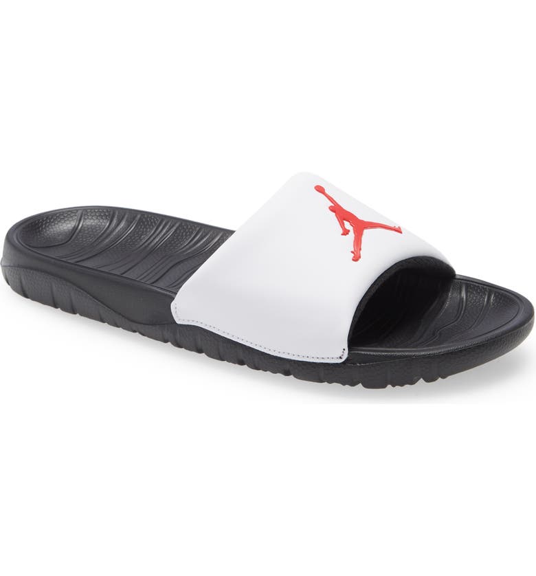 JORDAN Nike Break Slide Sandal, Main, color, BLACK/ UNIVERSITY RED/ WHITE