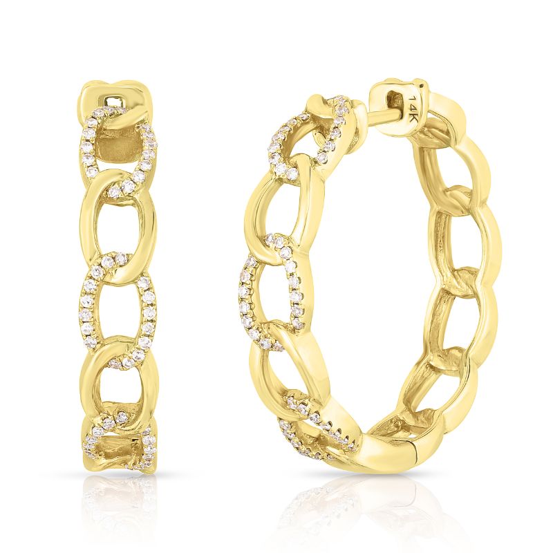 Gold and Diamond Chain Link...