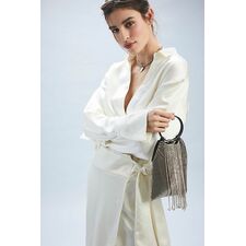 Whiting &amp; Davis Crystal Cascade Clutch