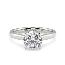 Round Wed Fit Tulip Solitaire Ring.