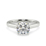 Round Wed Fit Tulip Solitaire Ring.