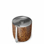 Wood Teakwood 68 Oz Stainless Steel Ice Bucket   Tongs