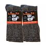 Loose Fit Marled Merino Wool Crew Black Socks to 5E