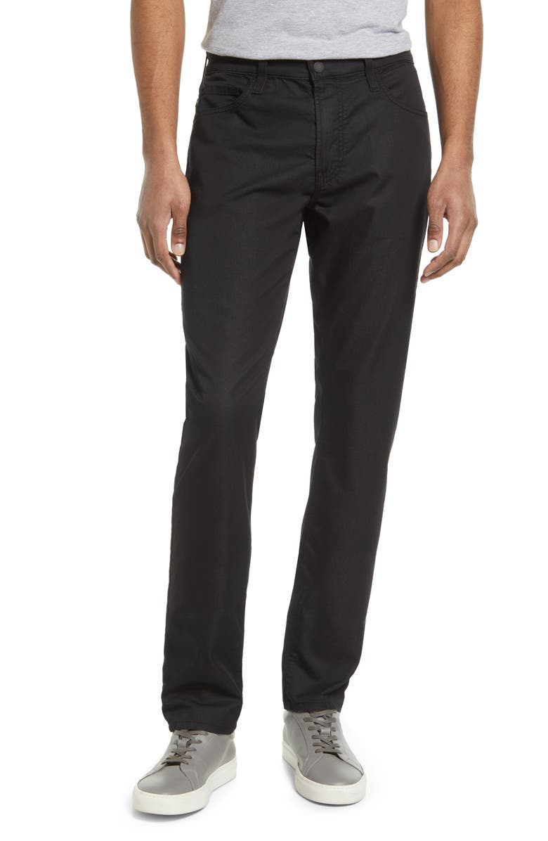 AG Everett Slim Straight Commuter Pants, Main, color, PURE BLACK