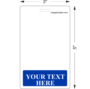 3" x 5" Vertical Badge Budd...