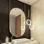 wall mounted mirror with lights above wash basin