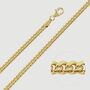 9ct Yellow Gold Plated Sterling Silver 4.2mm Diamond Cut Cuban Chain