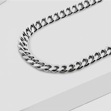 Sterling Silver 4.9mm Diamond Cut Cuban Chain Necklace