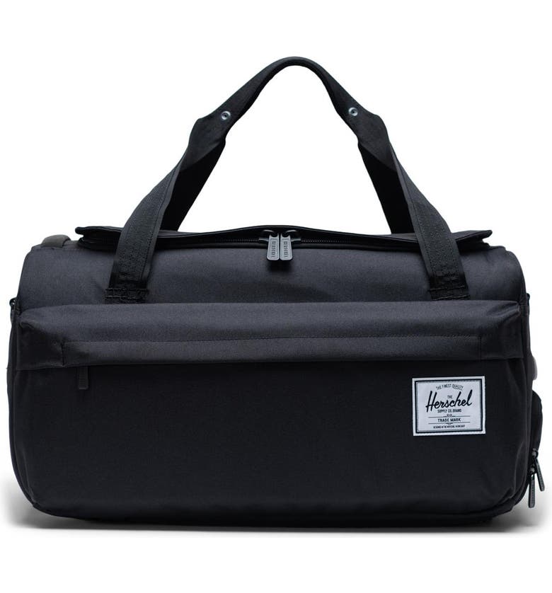 HERSCHEL SUPPLY CO. Outfitter 30-Liter Convertible Duffle Bag, Main, color, BLACK