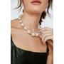White Chunky Pearl Necklace...