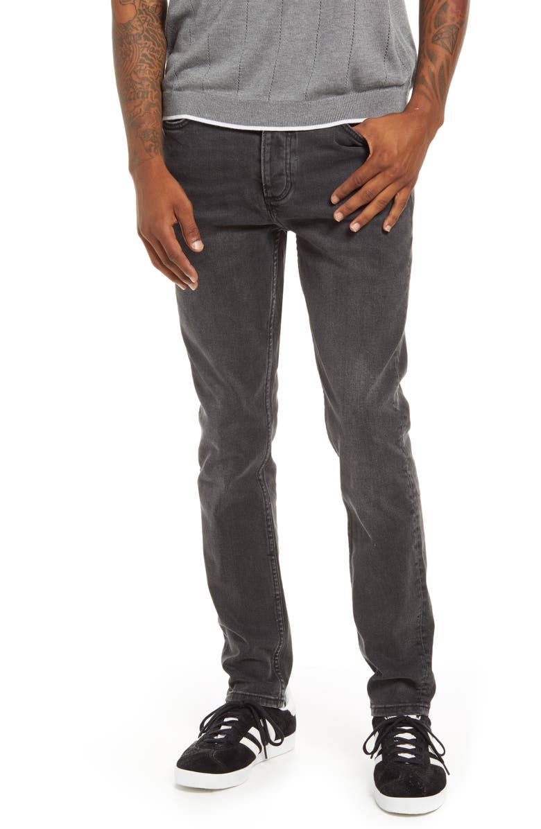 Tyler Stretch Skinny Jeans, Main, color, WASHED BLACK