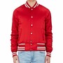 Red Satin Mens Bomber Jacket