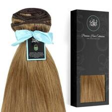 ZALA - 16-INCH CARAMEL BLONDE CLIP-IN HAIR EXTENSIONS — 100% HUMAN REMY HAIR