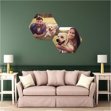 Hexagon canvas photos