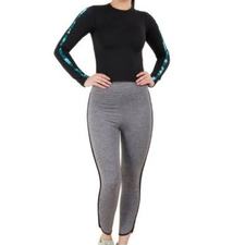 Black And Gray Sustainable T-Shirt And Leggings Set