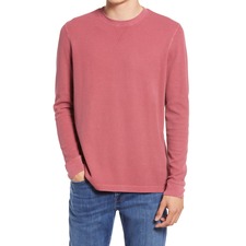 TREASURE &amp; BOND Thermal Crewneck Shirt, Main, color, RED RUSSET