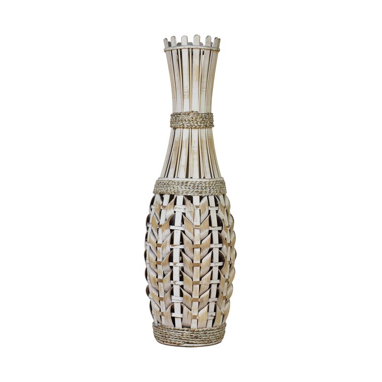 Gannon Handmade Wood Floor Vase